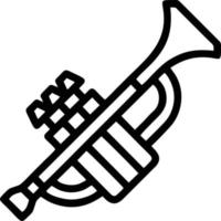 trumpet instrument icon symbol design vector image. Illustration of musical trumpet horn vector design image. EPS 10