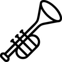 trumpet instrument icon symbol design vector image. Illustration of musical trumpet horn vector design image. EPS 10