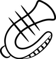 trumpet instrument icon symbol design vector image. Illustration of musical trumpet horn vector design image. EPS 10