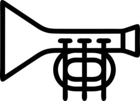 trumpet instrument icon symbol design vector image. Illustration of musical trumpet horn vector design image. EPS 10