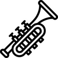 trumpet instrument icon symbol design vector image. Illustration of musical trumpet horn vector design image. EPS 10