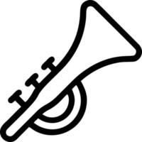 trumpet instrument icon symbol design vector image. Illustration of musical trumpet horn vector design image. EPS 10