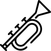 trumpet instrument icon symbol design vector image. Illustration of musical trumpet horn vector design image. EPS 10