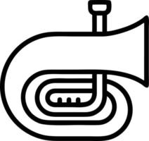 trumpet instrument icon symbol design vector image. Illustration of musical trumpet horn vector design image. EPS 10