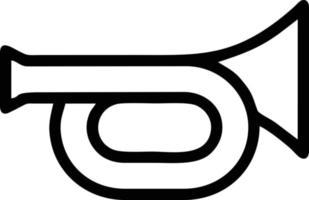 trumpet instrument icon symbol design vector image. Illustration of musical trumpet horn vector design image. EPS 10