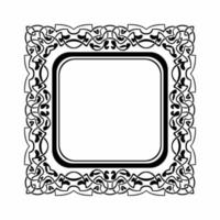 patrón de concepto de conjunto de vector de borde sin costura adornado vintage en estilo tradicional. ornamento de rizos y espirales aislado sobre fondo blanco