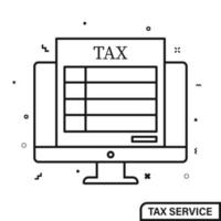 Tax online form on desktop vector