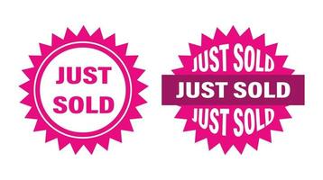 Just sold. Two round sticker vector