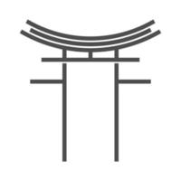 Torri gate icon design vector