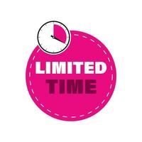 Limited time label with clock vector