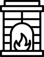 Vector Design Fireplace Icon Style