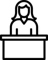 Vector Design Receptionist Icon Style