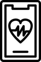 Vector Design Mobile Heart Rate Icon Style