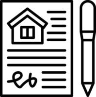 Vector Design House Contract Icon Style