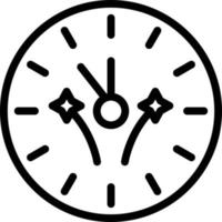 Vector Design New Year Clock Icon Style