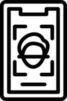 Vector Design Mobile Face Scan Icon Style