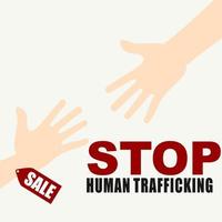 human trafficking day design.stop human trafficking design concept design. vector