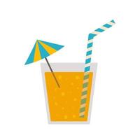 cocktail glass with drink vector