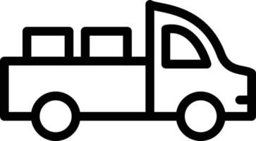 vector diseño recoger camión icono estilo