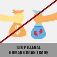 World Day Against Trafficking in Persons vector illustration in flat style.