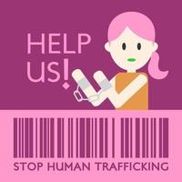 Human Trafficking Awareness Day Vector Design Template