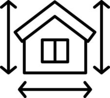 vector diseño casa medición icono estilo