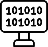 vector diseño binario código icono estilo