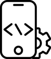 Vector Design Mobile Coding Icon Style