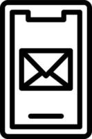 vector diseño móvil correo icono estilo