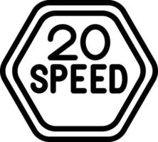 Vector Design 20 Speed Limit Icon Style