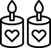 Vector Design Wedding Candle Icon Style