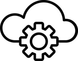 Vector Design Cloud Settings Icon Style