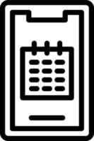 Vector Design Mobile Calendar Icon Style