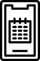 Vector Design Mobile Calendar Icon Style