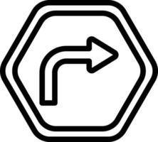 Vector Design Turn Right Icon Style
