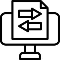 vector diseño en línea archivo transferir icono estilo