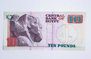 A banknote of 10 Egyptian pounds. The national currency of Egypt photo