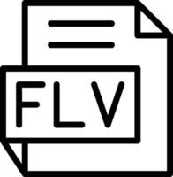 Vector Design FLV Icon Style