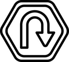 Vector Design U Turn Icon Style