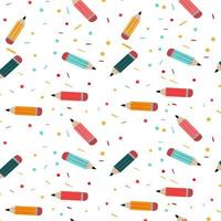 Pencil pattern different colours pencils vector