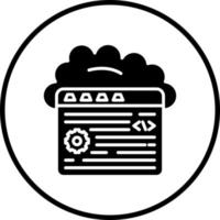 Vector Design Cloud Coding Vector Icon Style