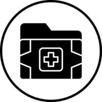 vector diseño médico carpeta vector icono estilo