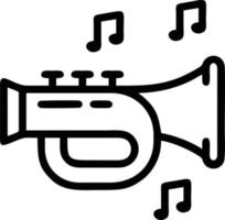 trumpet instrument icon symbol design vector image. Illustration of musical trumpet horn vector design image. EPS 10