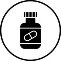 vector diseño pastillas botella vector icono estilo