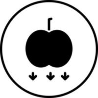 Vector Design Falling Apple Vector Icon Style