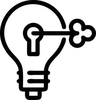 Idea solution icon symbol vector image. Illustration of the creative innovation concept design. EPS 10