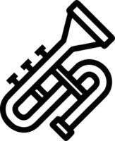 trumpet instrument icon symbol design vector image. Illustration of musical trumpet horn vector design image. EPS 10