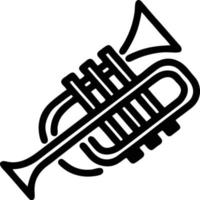 trumpet instrument icon symbol design vector image. Illustration of musical trumpet horn vector design image. EPS 10