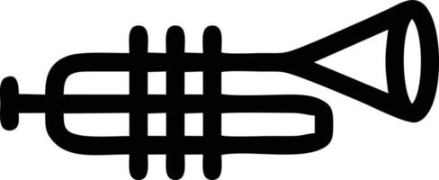 trumpet instrument icon symbol design vector image. Illustration of musical trumpet horn vector design image. EPS 10