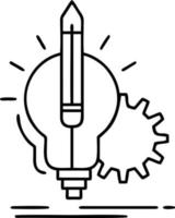 Idea solution icon symbol vector image. Illustration of the creative innovation concept design. EPS 10